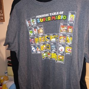 RARE Super Mario Tshirt Periodic Table Characters
